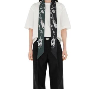 NWT BURBERRY Graphic Print Silk Scarf